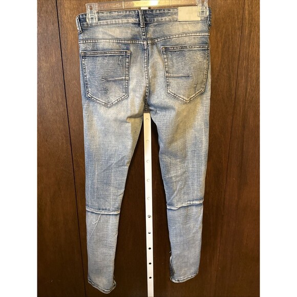 KDNK 1141411 Skinny Jeans Sz30 Ripped Mens Jeans Destroyed Grunge Street Moto - Picture 7 of 8